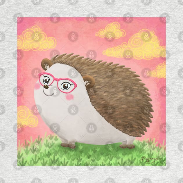 Hedgie Hedgehog with Glasses by ErinKantBarnard